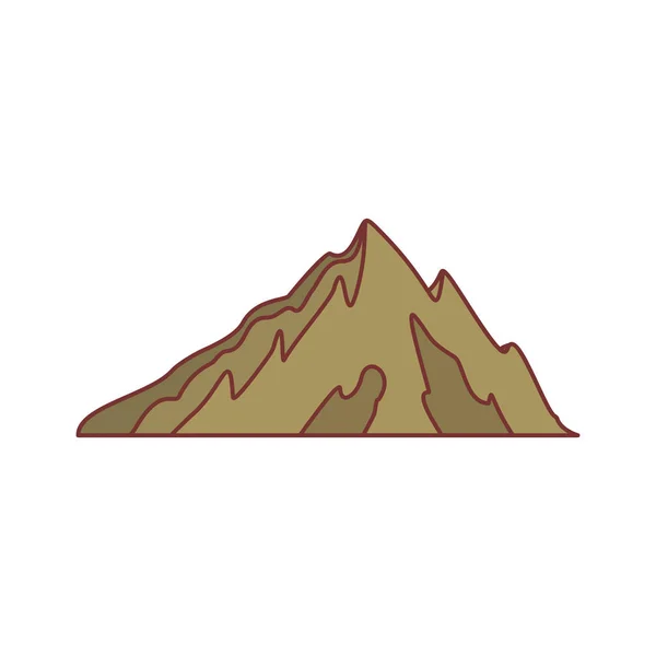 Brown Mountain Icon Cartoon Illustration Mountain Vector Icon Web Isolated — Stock Vector