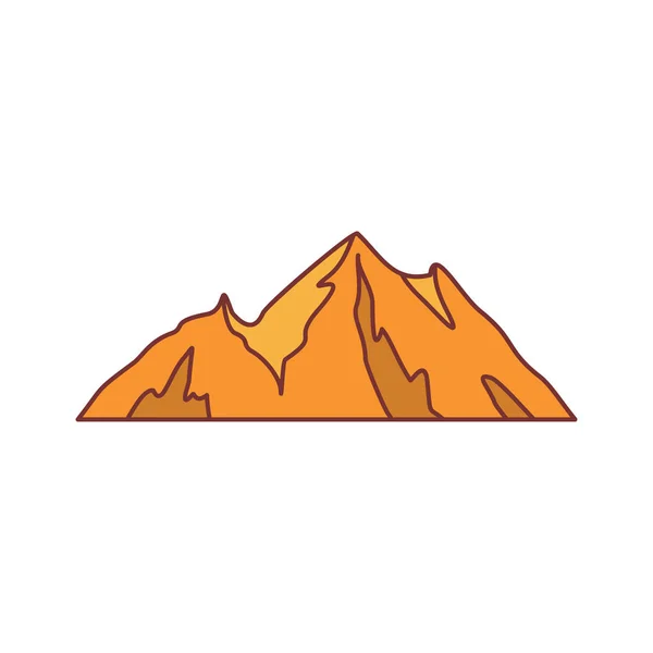 Ícone Amarelo Montanha Deserto Desenhos Animados Ilustração Ícone Vetor Montanha —  Vetores de Stock