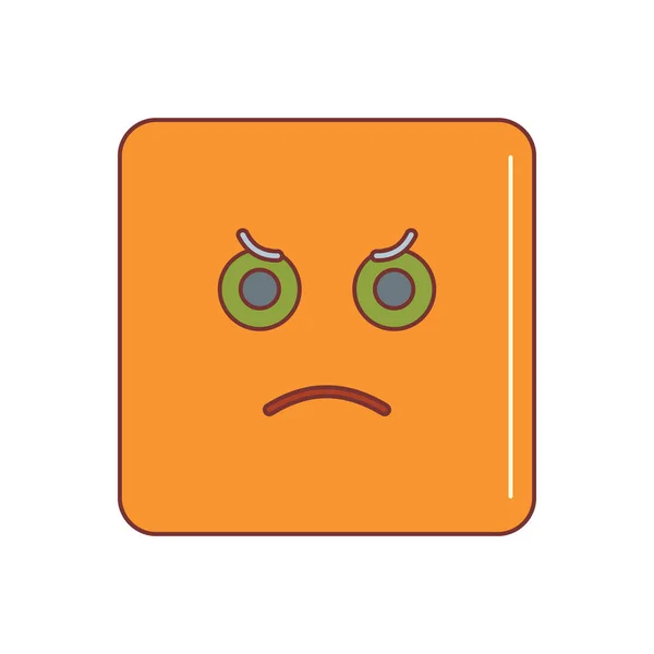 Evil Emoticon Faccia Cartone Animato Icona Vettoriale Illustrazione Design Web — Vettoriale Stock