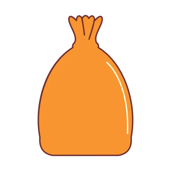 Icono Bolsa Basura Ilustración Dibujos Animados Del Icono Del Vector — Vector de stock