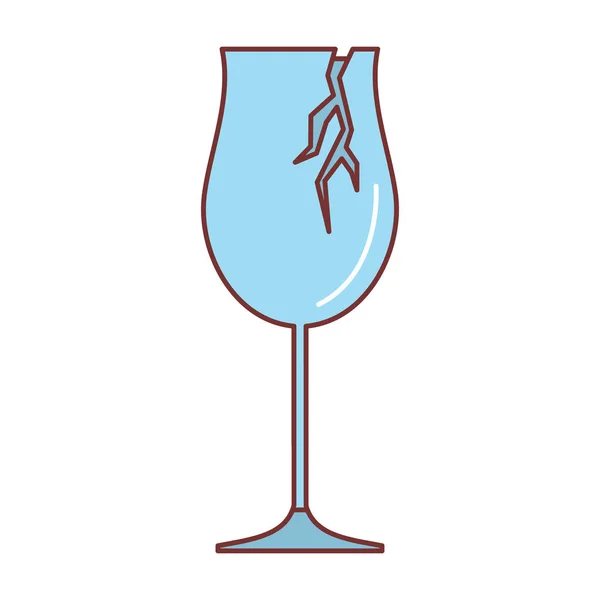 Broken Wine Glass Icon Cartoon Illustration Broken Wine Glass Vector — Stock Vector