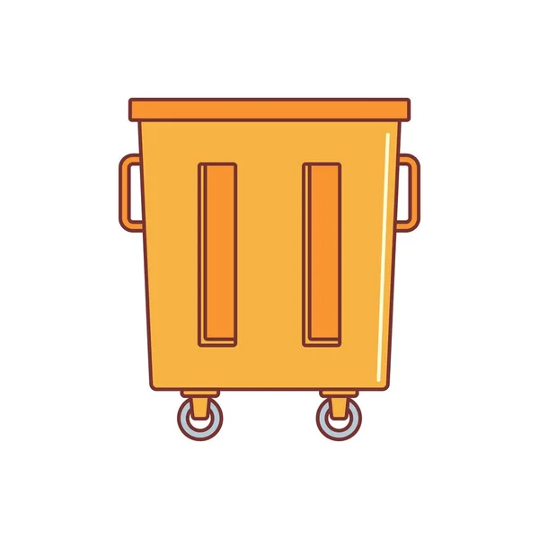 Müllcontainersymbol Cartoon Illustration Des Müllcontainers Vektor Symbol Für Web Auf — Stockvektor