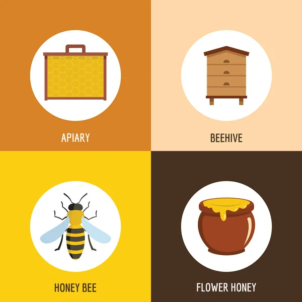 Природний Мед Бджолиний Медовий Комір Векторний Єкт Дизайну Логотипу Мультиплікаційному — стоковий вектор