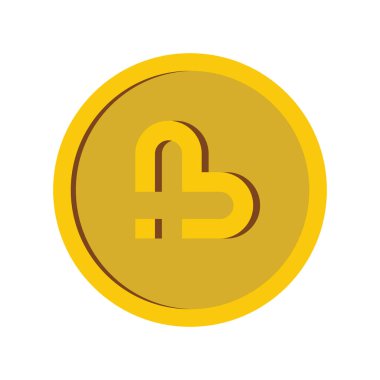 Bitmark sikke simge. Düz beyaz arka plan üzerinde izole web için Bitmark sikke vektör simge resmi