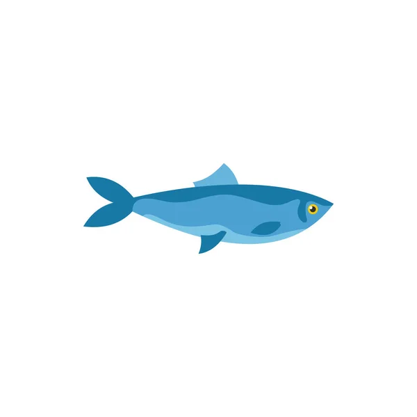 Значок Рыбы Плоская Иллюстрация Иконки Рыбного Вектора Паутины Белом Фоне — стоковый вектор