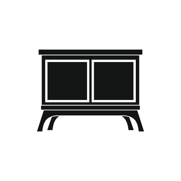 Nattduksbord Ikonen Silhouette Illustration Nattduksbord Vektor Ikonen För Webben Isolerad — Stock vektor
