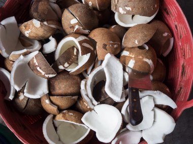 Hindistan cevizi et için yapmak Market, Tayland Hindistan cevizi sütü