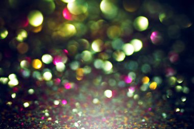 Vintage renk efekti ile bulanık ışıklar