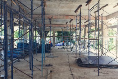 İnşaat kavramlar, şantiye iskele, Vintage etkisi ile