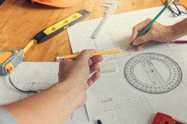 Mühendis ve mimar kavramı, mühendis mimar ofis takım projeler, Vintage etkisi ile çalışma