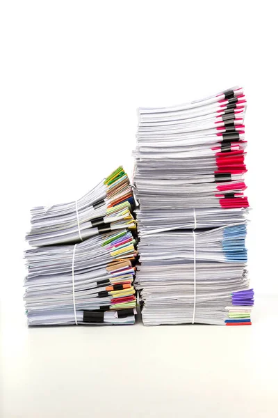 Stack Business Document Papers Isolated White Background — Stock Photo, Image