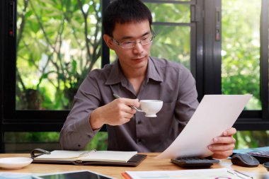 Small and Medium Enterprise Business concept of  ,Businessmans discussing investment plan in office.