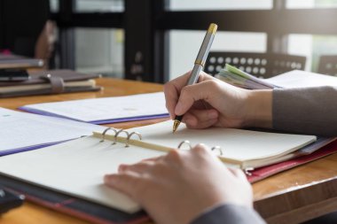 Business and finance concept of office working, Businesswoman working in office