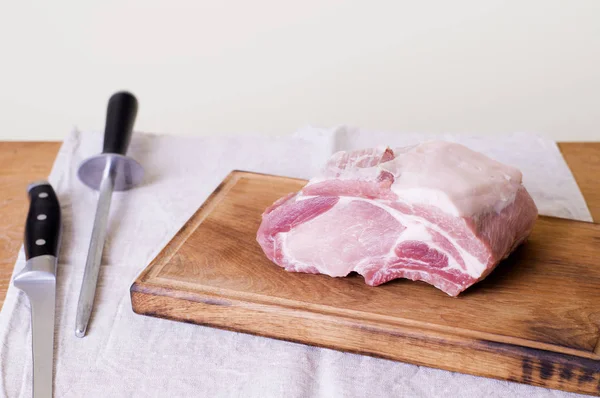 Raw pork cut