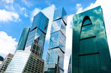 Moskova şehir skycrapers iş alanı 