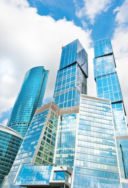 Moskova şehir skycrapers iş alanı 
