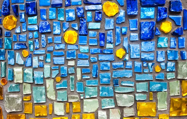 Colorful glass mosaic wall — Stock Photo, Image