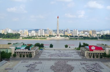 Pyongyang capital of the North Korea clipart