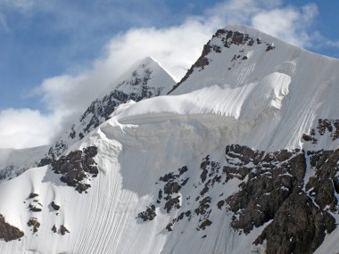 Picturesque Bezenghi mountains at Caucasus  clipart