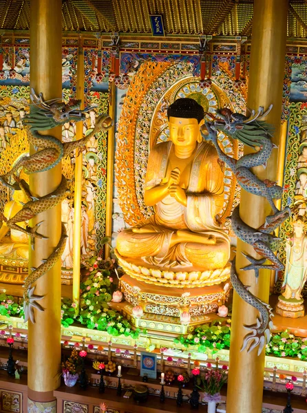 Golden Buddha patsas Yakcheonsa temppeli — kuvapankkivalokuva