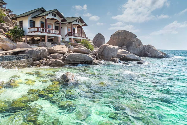 Typischer Urlaubsblick auf der Insel Koh Tao in Thailand — Stockfoto
