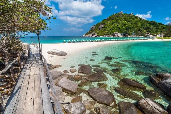 Veduta dell'isola di Nang Yuan dell'isola di Koh Tao Thailandia — Foto Stock