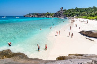 Similans, Tayland - 7 Mart: Halklar turist Koh S Beach