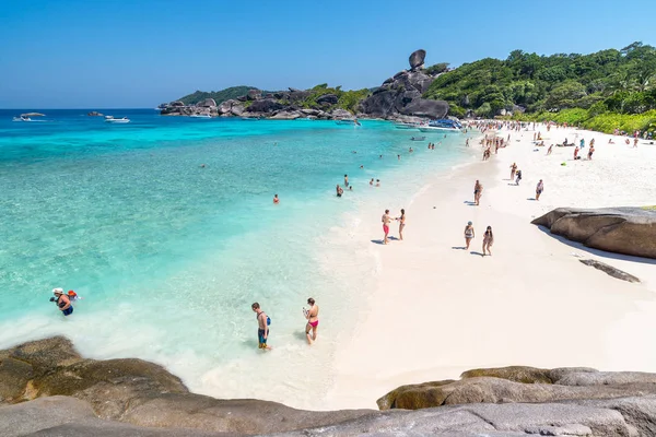 Similans, Tayland - 7 Mart: Halklar turist Koh S Beach