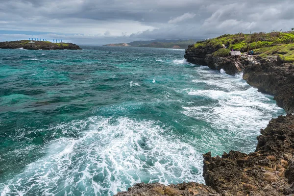 Panorama of Crystal Cove small island near Boracay island in the — Stock Photo, Image