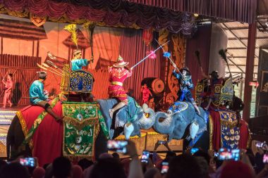 PATTAYA, THAILAND - MARCH 25: Thai culture and traditional show  clipart