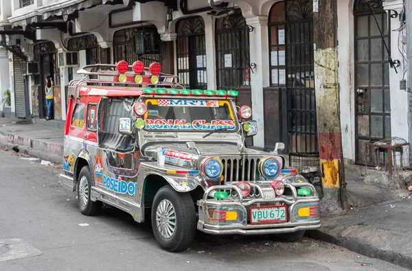 Manila Filipinas Março 2016 Jeepney Manila Filipinas Jeepney Transporte Público — Fotografia de Stock