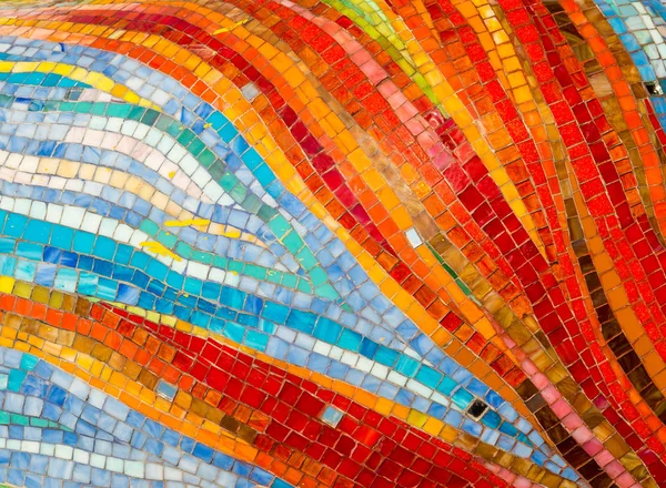 Colorful glass mosaic wall background — Stock Photo, Image