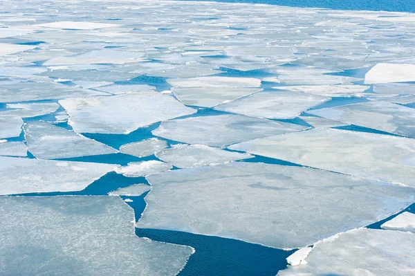 Breaking spring ice floe at the sea — Stock Photo, Image