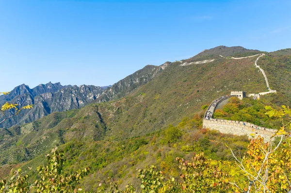 Grande muraglia cinese in autunno — Foto Stock