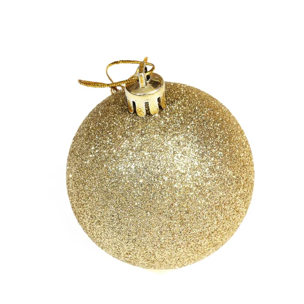 Bola de decoração de Natal dourado — Fotografia de Stock