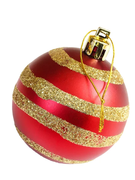 Červená Vánoční dekorace koule — Stock fotografie