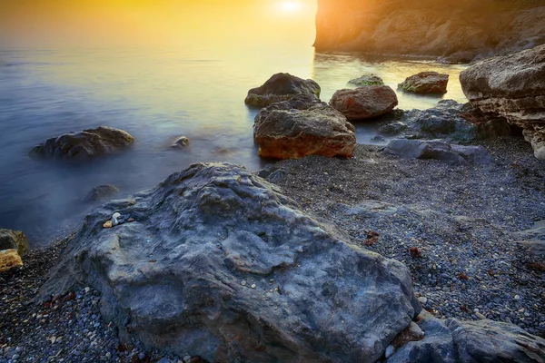 Seascape během západu slunce — Stock fotografie