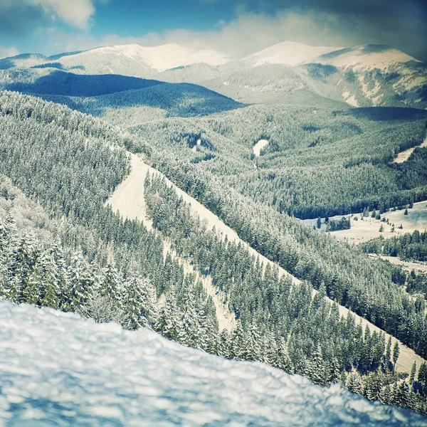 Panorama mountain slope — Stock Photo, Image