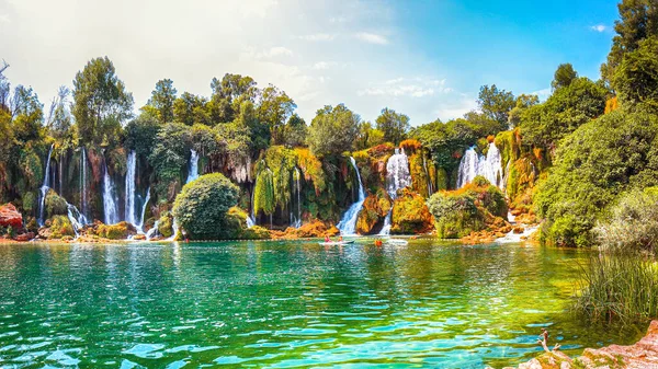 Живописные Водопады Кравиц Национальном Парке Боснии Герцеговины Локация Фалвице Фолс — стоковое фото
