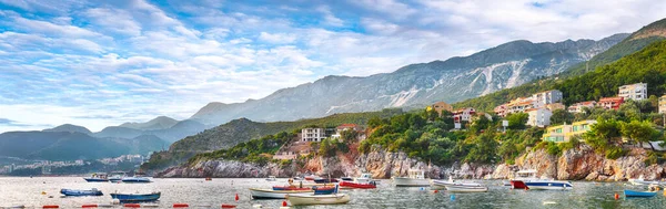 Picturesque Summer View Adriatic Sea Coast Budva Riviera Przno Village — Stock Photo, Image