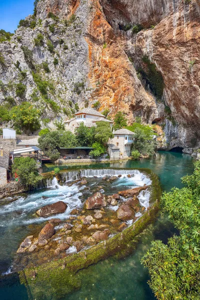 Mosteiro Dervish Tekke Nascente Rio Buna Cidade Blagaj Localização Blagaj — Fotografia de Stock