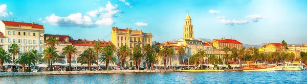 Prachtig Uitzicht Boulevard Van Oude Stad Van Split Met Het — Stockfoto