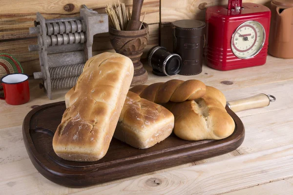 Different Shaped Loaves of Bread — Stock Photo, Image