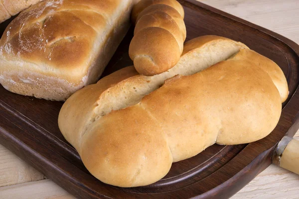 Different Shaped Loaves of Bread — Stock Photo, Image