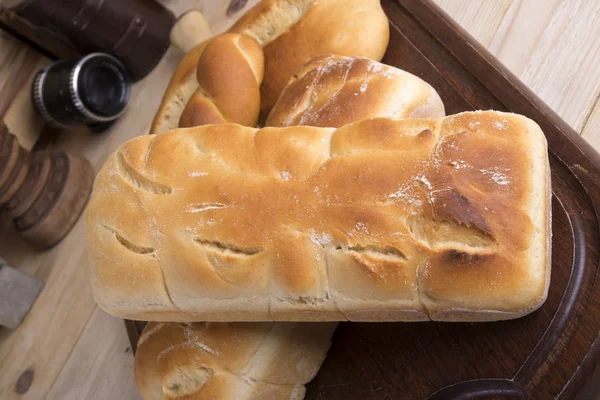 Farklı şekilli somun ekmek — Stok fotoğraf