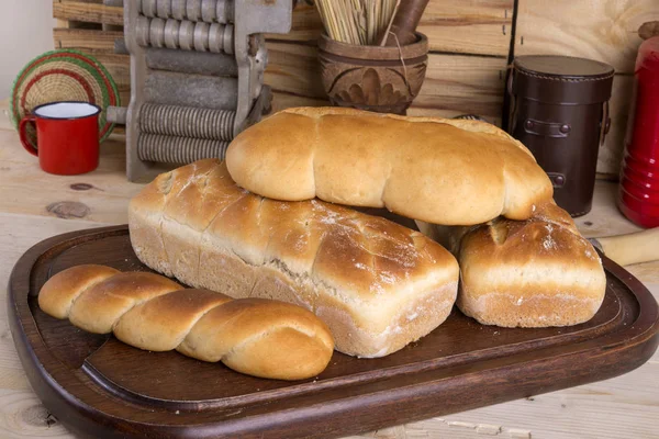 Different Shaped Loaves of Bread — Stock Photo, Image