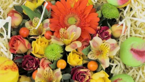Bouquet festivo laranja — Vídeo de Stock