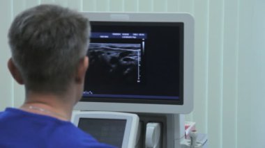 Monitör, ultrasonografi kişi Doktor bakar