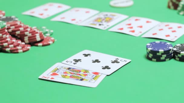 Express spel Texas poker bij een ondergrondse casino — Stockvideo
