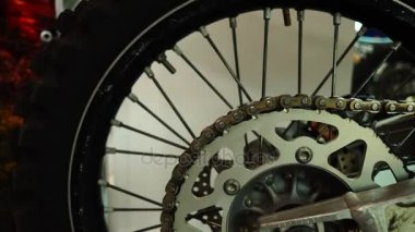 Motosiklet, sürücü zinciri ve motosiklet iplik yıldızı Sergisi